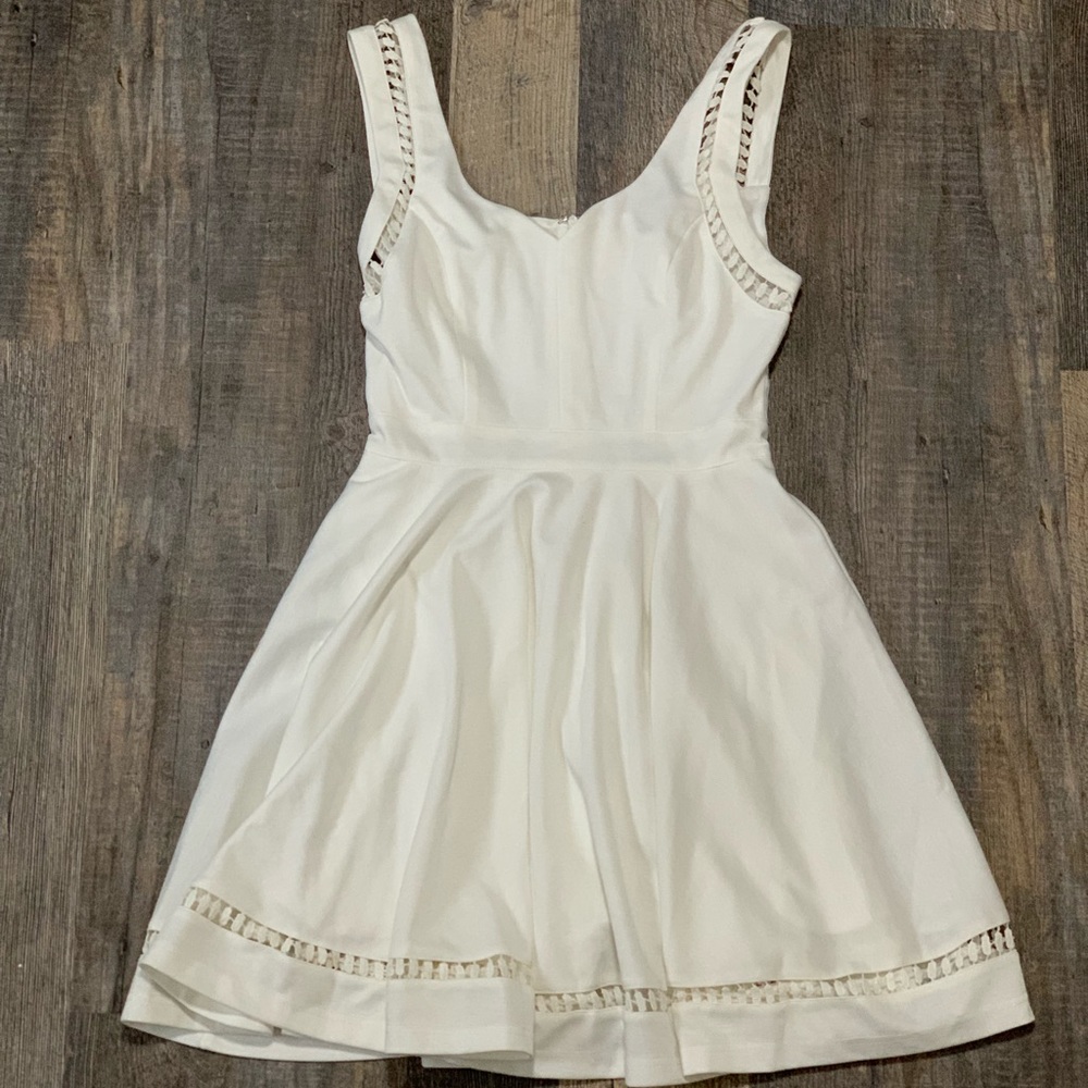 White skater dress